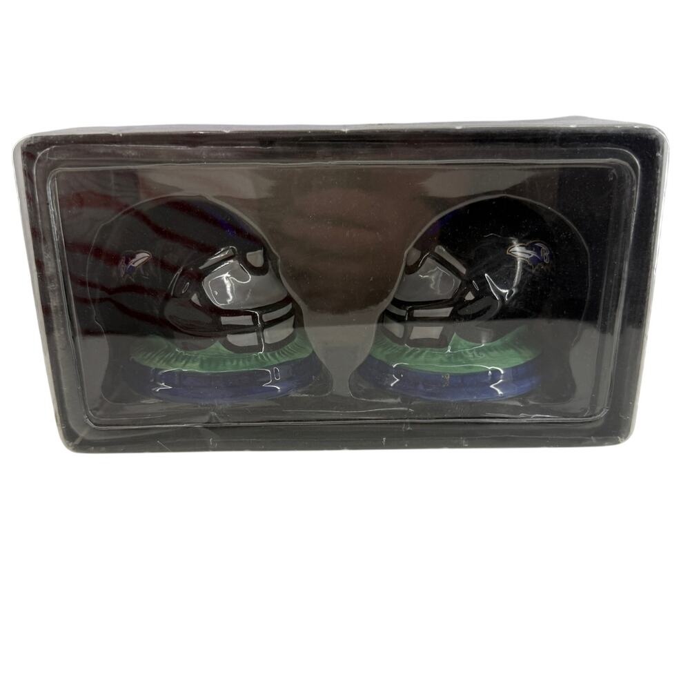 Baltimore Ravens Helmet Ceramic Salt & Pepper Shakers NEW 2010